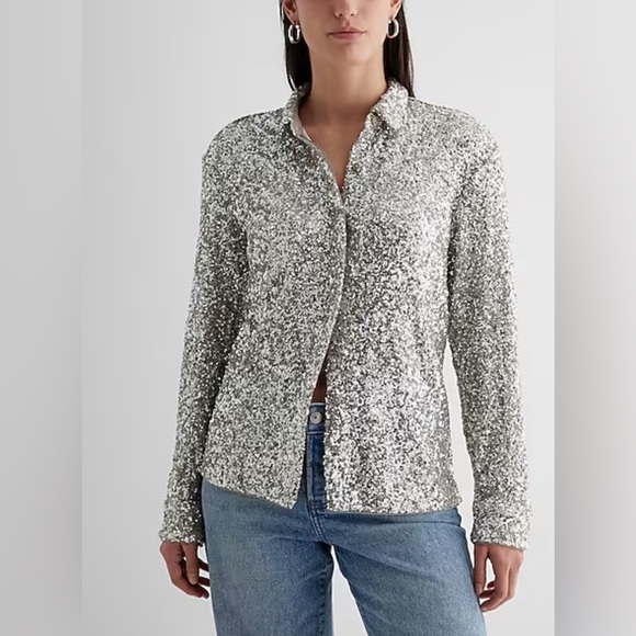Relaxed Sequin Portofino Shirt - Picture 2 of 4